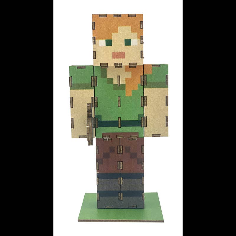 IncrediBuilds: Minecraft: Alex 3D Wood Model Kit | But First, We Play!